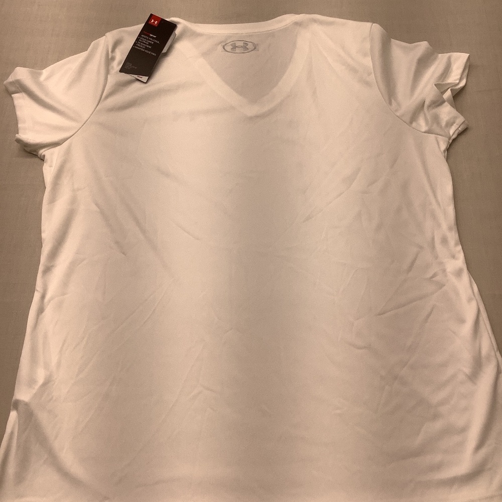 Women's Under Armour V-Neck Short Sleeve Yoga Work - Picture 4 of 6